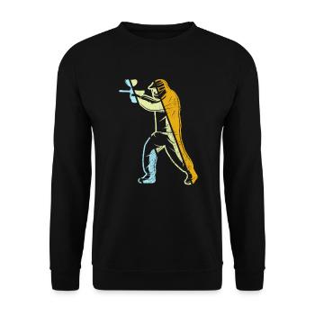 Paintball Rétro - Sweat-shirt Unisexe - noir - Devant - Alina (178cm) & Michal (187cm)