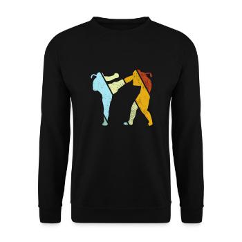 Arts Martiaux Rétro - Sweat-shirt Unisexe - noir - Devant - Alina (178cm) & Michal (187cm)