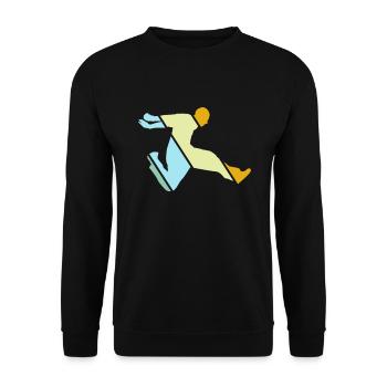 Parkour Retro - Unisex Pullover - Schwarz - Vorne - Alina (178cm) & Michal (187cm)
