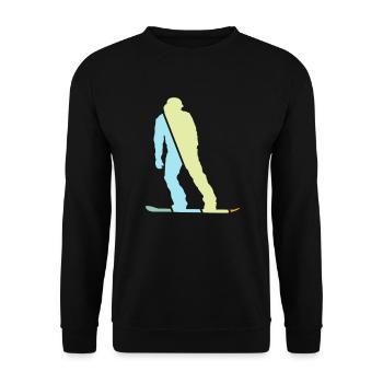 Snowboarding Retro - Unisex Pullover - Schwarz - Vorne - Alina (178cm) & Michal (187cm)