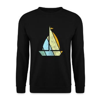 Rétro de la voile - Sweat-shirt Unisexe - noir - Devant - Alina (178cm) & Michal (187cm)