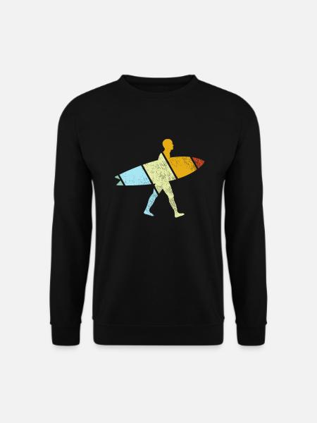 Surfing Retro - Unisex Sweatshirt - black