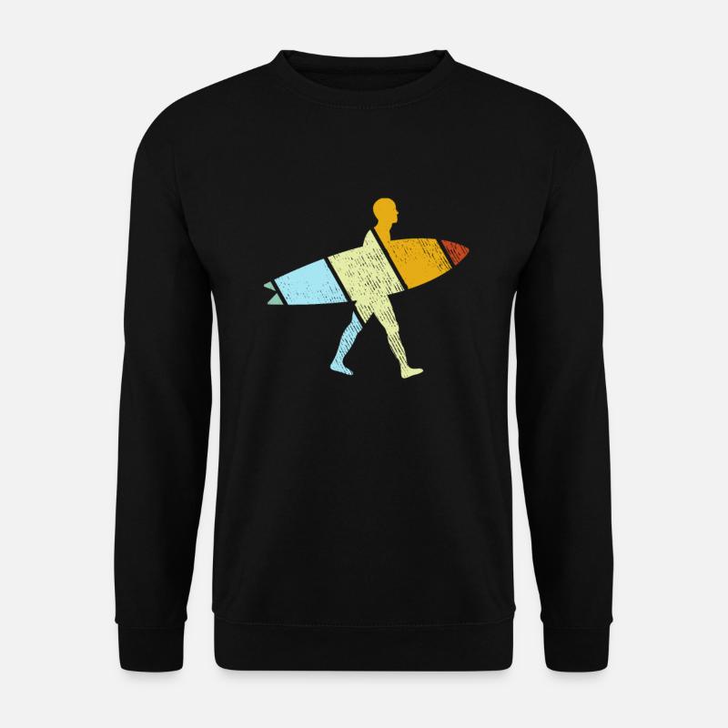 Surfing Retro - Unisex Sweatshirt - black