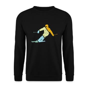 Ski Retro - Unisex Pullover - Schwarz - Vorne - Alina (178cm) & Michal (187cm)