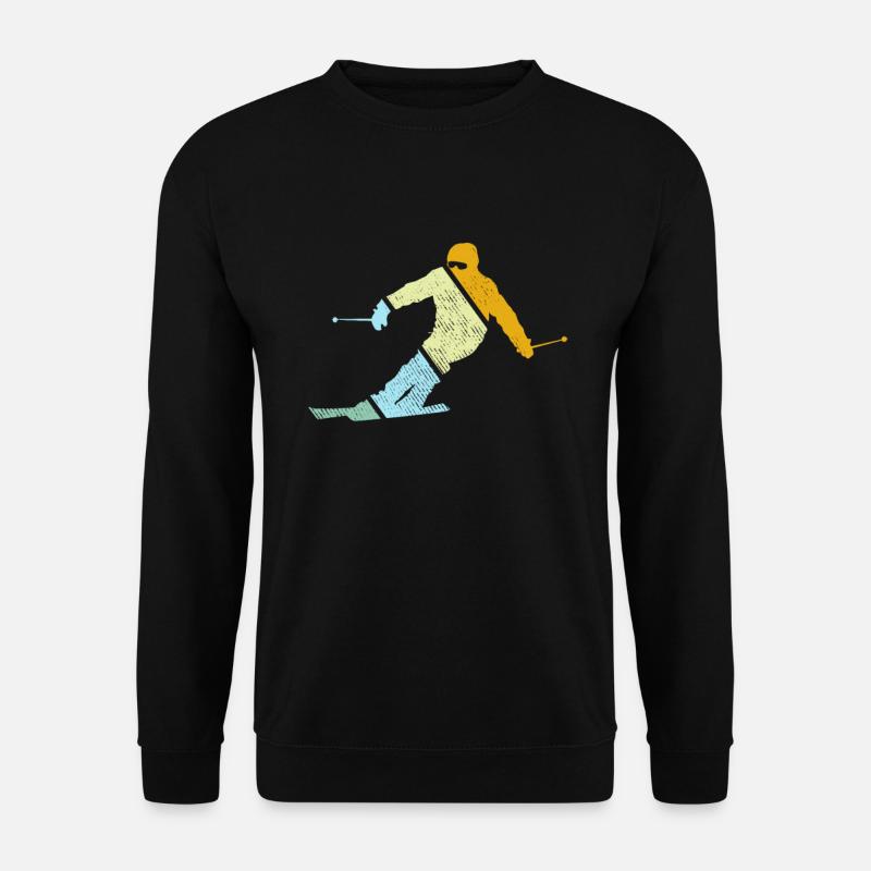 Ski Rétro - Sweat-shirt Unisexe - noir