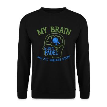 Padel Sport Court Training Padel Players - Unisex Sweatshirt - black - Front - Alina (178cm) & Michal (187cm)