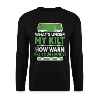 Kilt Schottische Hochlandspiele - Unisex Pullover - Schwarz - Vorne - Alina (178cm) & Michal (187cm)