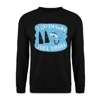 Scuba Diving Snorkeling Diving Enthusiast - Unisex Sweatshirt - black - Front - Alina (178cm) & Michal (187cm)
