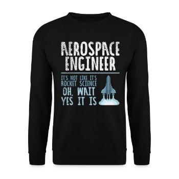 Luft und Raumfahrtingenieur Astrophysiker - Unisex Pullover - Schwarz - Vorne - Alina (178cm) & Michal (187cm)