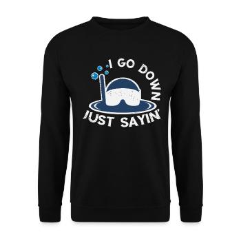 Scuba Diving Snorkeling Diving Enthusiast - Unisex Sweatshirt - black - Front - Alina (178cm) & Michal (187cm)