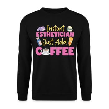 Cute Licensed Esthetician Skincare - Unisex Pullover - Schwarz - Vorne - Alina (178cm) & Michal (187cm)
