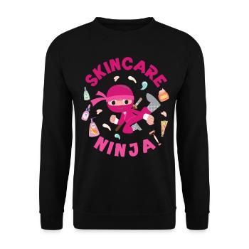 Cute Esthetician Skincare - Unisex Sweatshirt - black - Front - Alina (178cm) & Michal (187cm)