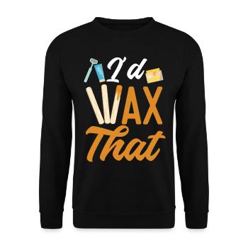 Cute Esthetician Skincare - Unisex Sweatshirt - black - Front - Alina (178cm) & Michal (187cm)