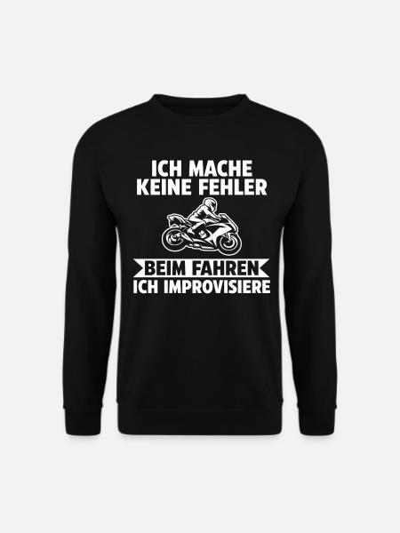 Biker Motorradfahrer Motorrad - Unisex Pullover - Schwarz