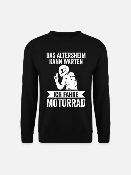 Biker Motorradfahrer Motorrad - Unisex Pullover - Schwarz