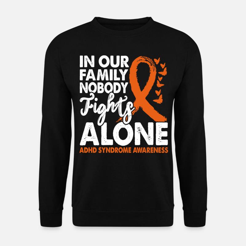 Niemand Kämpft Allein Bewusstsein Für Das - Unisex Pullover - Schwarz
