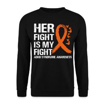 Fight against ADHD syndrome - Unisex Sweatshirt - black - Front - Alina (178cm) & Michal (187cm)