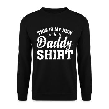 Voici ma nouvelle chemise de papa - Première fête des pères Da - Sweat-shirt Unisexe - noir - Devant - Alina (178cm) & Michal (187cm)