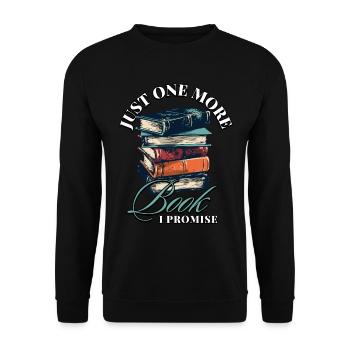 Encore un livre que je promets: Bookworms Design - Sweat-shirt Unisexe - noir - Devant - Alina (178cm) & Michal (187cm)