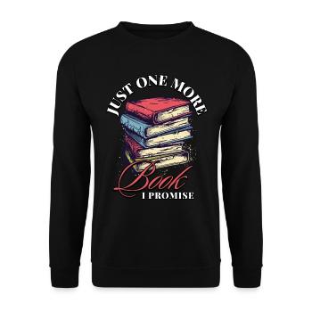 Encore un livre que je promets: Bookworms Design - Sweat-shirt Unisexe - noir - Devant - Alina (178cm) & Michal (187cm)