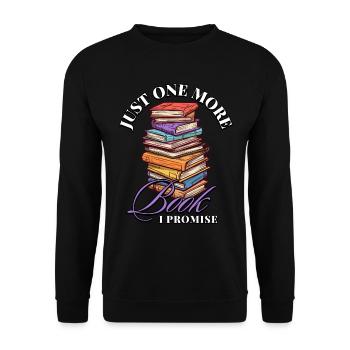 Encore un livre que je promets: Bookworms Design - Sweat-shirt Unisexe - noir - Devant - Alina (178cm) & Michal (187cm)