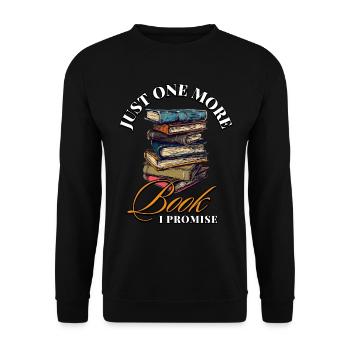 Encore un livre que je promets: Bookworms Design - Sweat-shirt Unisexe - noir - Devant - Alina (178cm) & Michal (187cm)