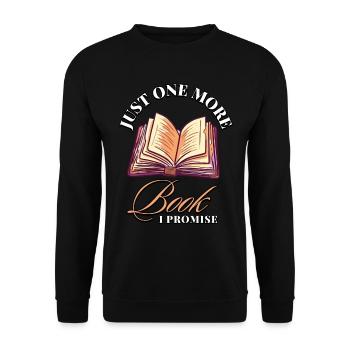 Encore un livre que je promets: Bookworms Design - Sweat-shirt Unisexe - noir - Devant - Alina (178cm) & Michal (187cm)