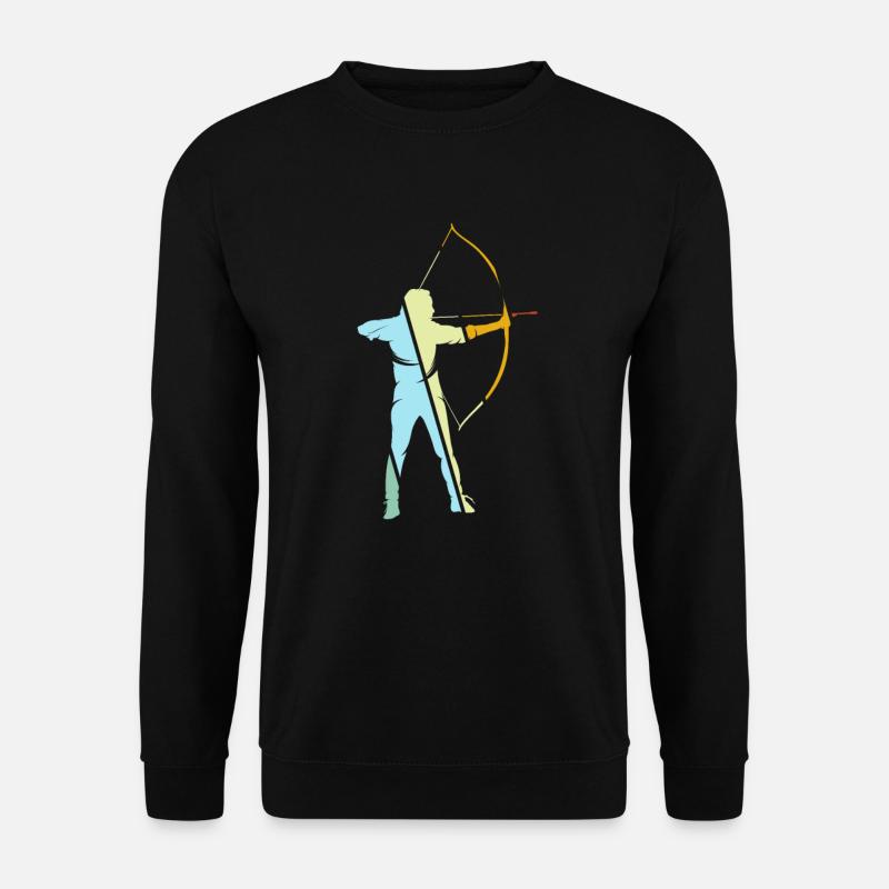 Bogenschießen Retro - Unisex Pullover - Schwarz