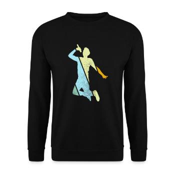 Chanter rétro - Sweat-shirt Unisexe - noir - Devant - Alina (178cm) & Michal (187cm)