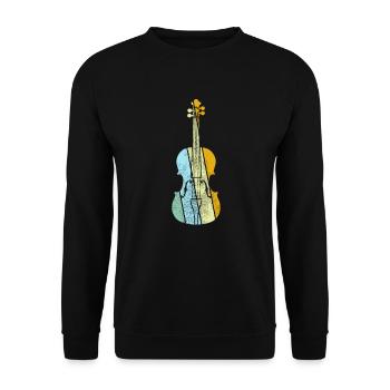 Violon Rétro - Sweat-shirt Unisexe - noir - Devant - Alina (178cm) & Michal (187cm)