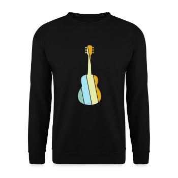 Guitar Retro - Unisex Sweatshirt - black - Front - Alina (178cm) & Michal (187cm)