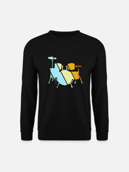 Drums Retro - Unisex Sweatshirt - black