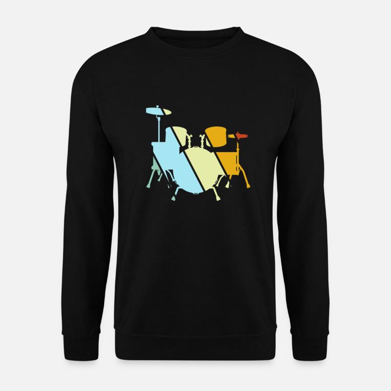 Drums Retro - Unisex Sweatshirt - black