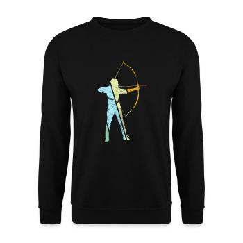 Archery Retro - Unisex Sweatshirt - black - Front - Alina (178cm) & Michal (187cm)