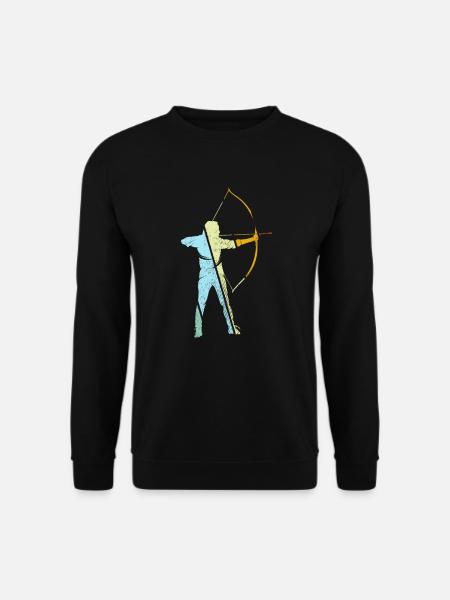 Bogenschießen Retro - Unisex Pullover - Schwarz