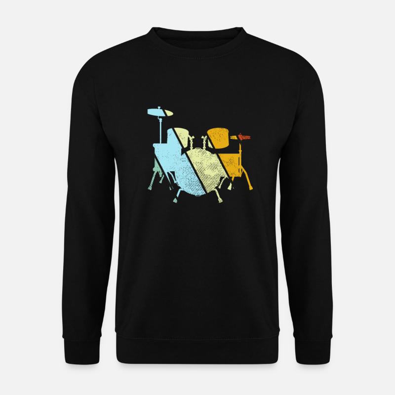 Drums Retro - Unisex Sweatshirt - black