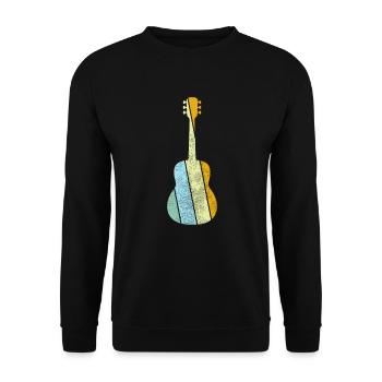 Guitar Retro - Unisex Sweatshirt - black - Front - Alina (178cm) & Michal (187cm)