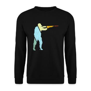 Hunter Rétro - Sweat-shirt Unisexe - noir - Devant - Alina (178cm) & Michal (187cm)