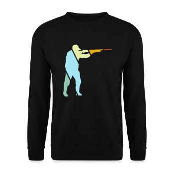 Hunter Rétro - Sweat-shirt Unisexe - noir - Devant - Alina (178cm) & Michal (187cm)
