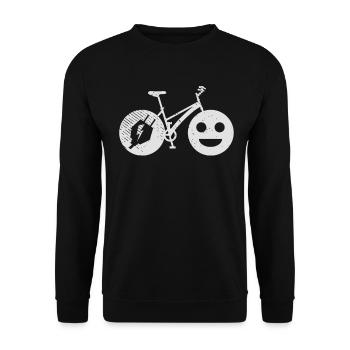 Electric Bike Cycling Bike Lover Enthusiast - Unisex Sweatshirt - black - Front - Alina (178cm) & Michal (187cm)