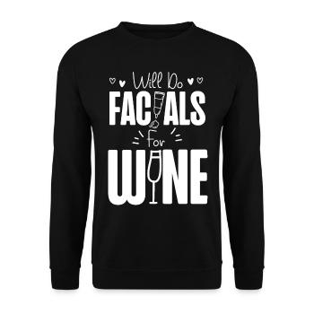 Cute Esthetician Skincare - Unisex Sweatshirt - black - Front - Alina (178cm) & Michal (187cm)