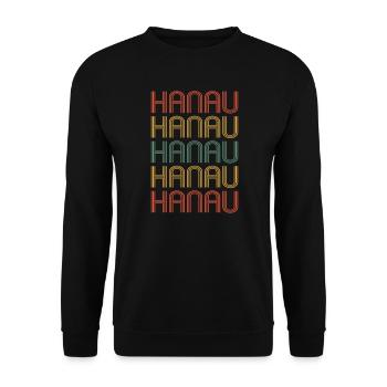 Hanauerin Hanauer Hanau - Unisex Sweatshirt - black - Front - Alina (178cm) & Michal (187cm)
