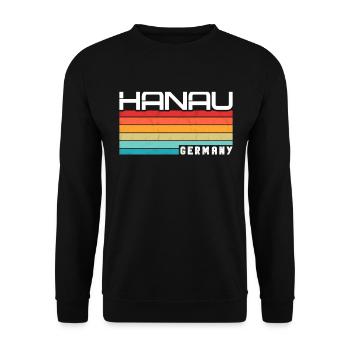 Hanauerin Hanauer Hanau - Unisex Sweatshirt - black - Front - Alina (178cm) & Michal (187cm)