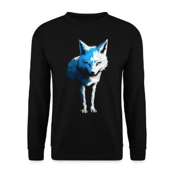 Fuchs Tierliebhaber Geschenk Wildtier Tier Motiv - Unisex Pullover - Schwarz - Vorne - Alina (178cm) & Michal (187cm)