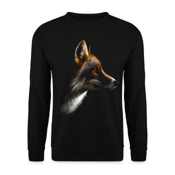 Fuchs Tierliebhaber Geschenk Wildtier Tier Motiv - Unisex Pullover - Schwarz - Vorne - Alina (178cm) & Michal (187cm)