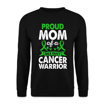 Mère De La Conscience Guerrière Du Cancer Des Voies Biliaires - Sweat-shirt Unisexe - noir - Devant - Alina (178cm) & Michal (187cm)