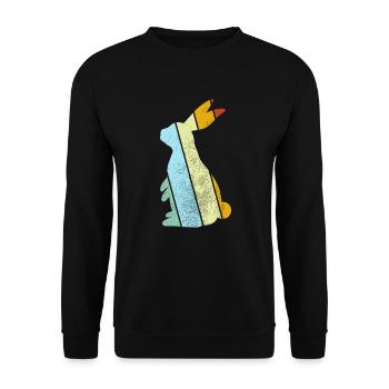 Lapin Rétro - Sweat-shirt Unisexe - noir - Devant - Alina (178cm) & Michal (187cm)