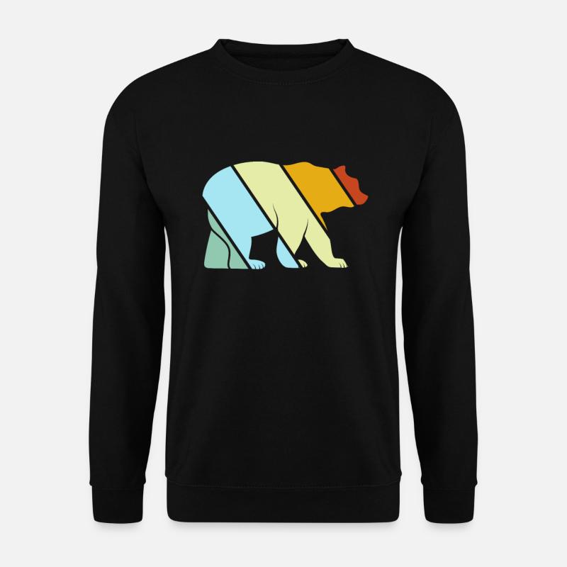 Bär Retro - Unisex Pullover - Schwarz