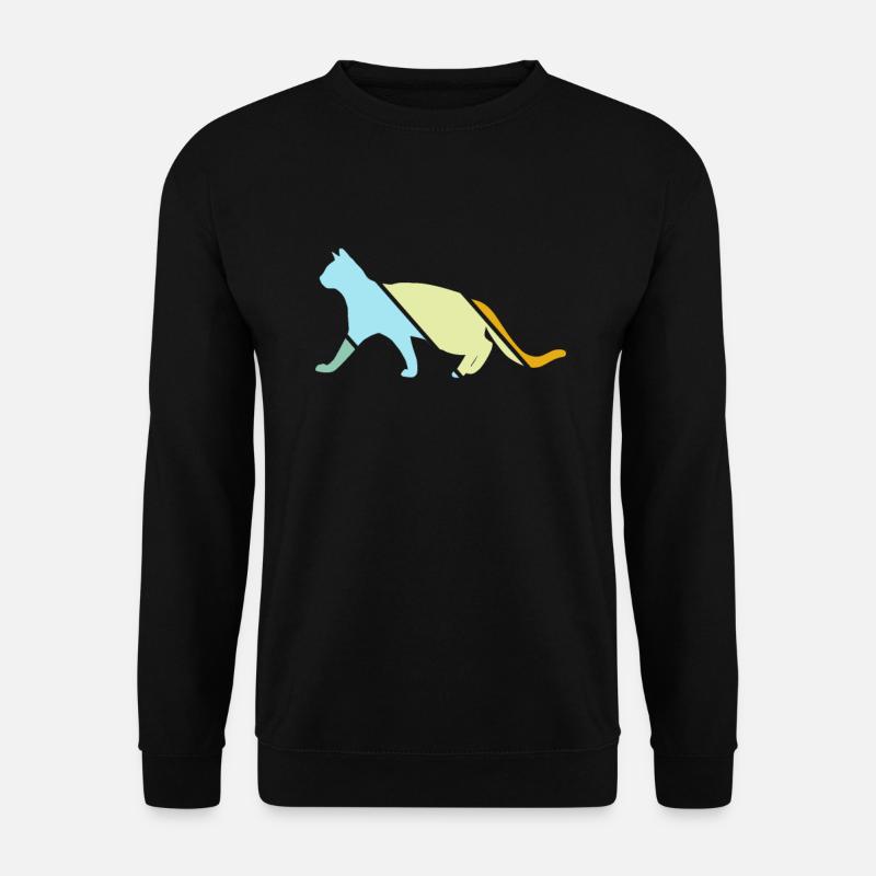 Katze Retro - Unisex Pullover - Schwarz
