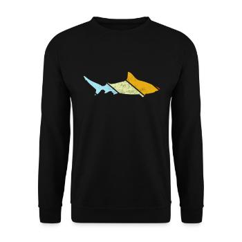 Hai Retro - Unisex Pullover - Schwarz - Vorne - Alina (178cm) & Michal (187cm)
